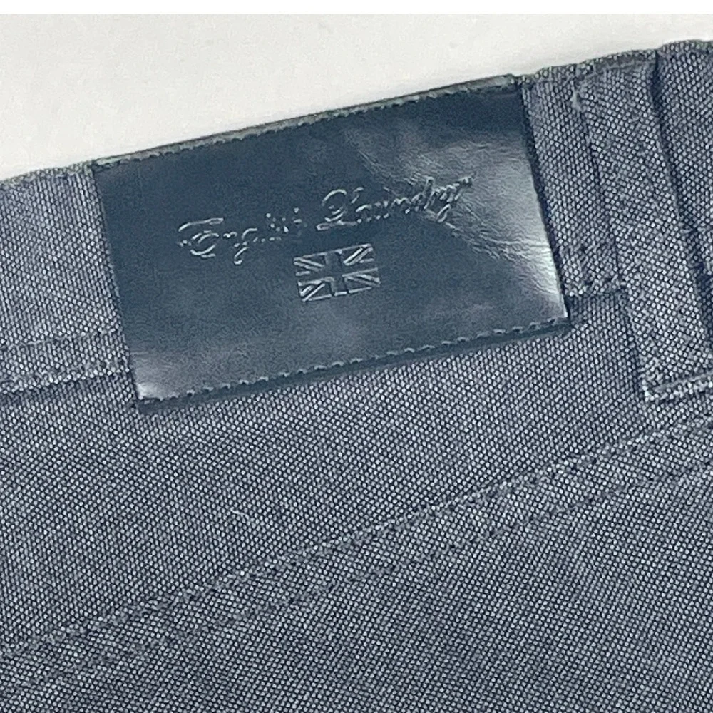 English Laundry Men's 32x32 Charcoal Stretch Denim Modern Straight‎ Premium Fit